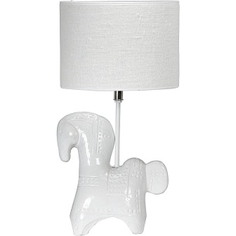 Lampa stołowa eko Viola z lnianym abażurem